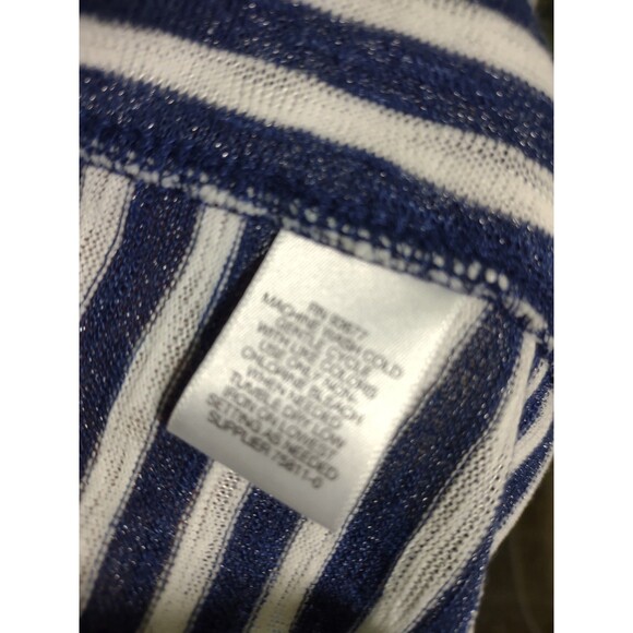 Liz Claiborne Size M/L Cardigan Open Kimono Womens Coastal Nautical Beach Resort - Picture 7 of 7